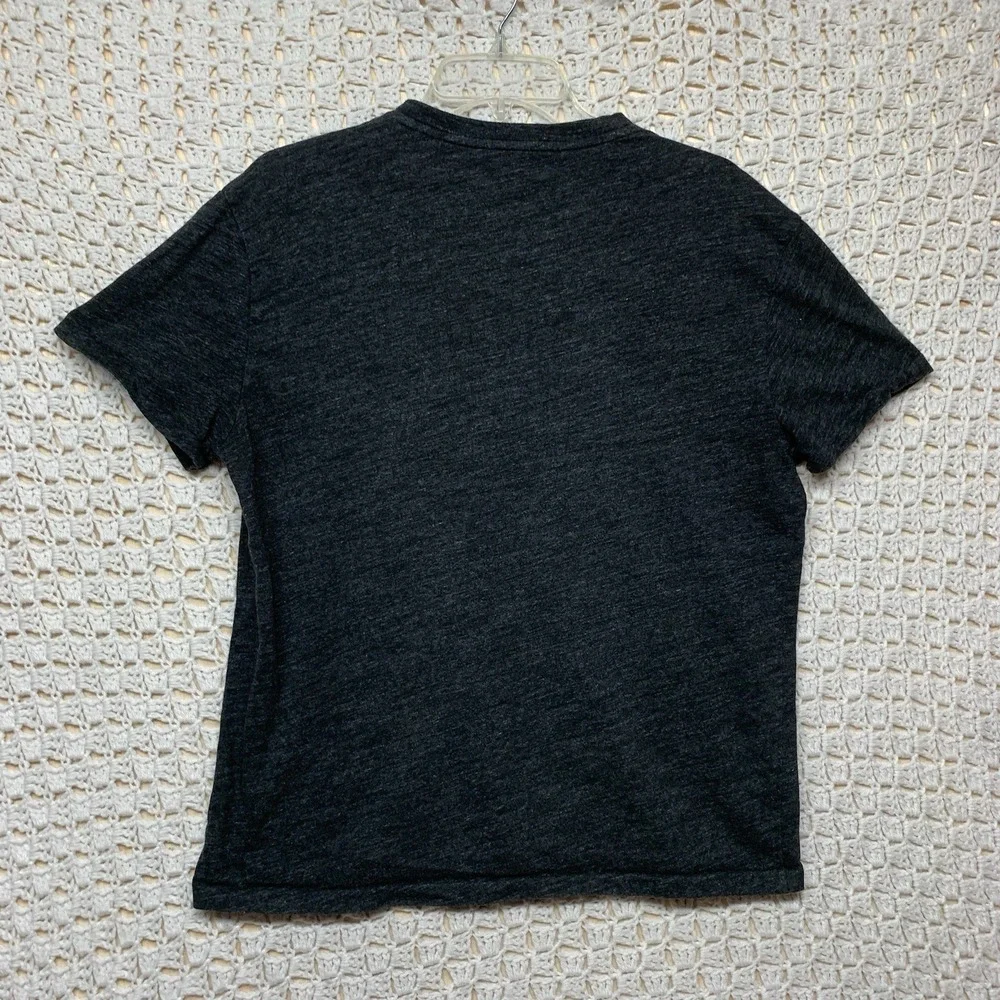 Polo Ralph Lauren Tee Shirt Men's. Sz M Gray White Pony Short Sleve‎ V Neck